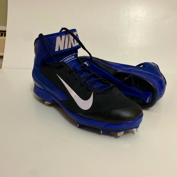 NIKE Baseball Cleats Blue/black Size 12.5 - Picture 1 of 5